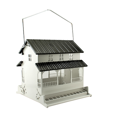 Rustic Farmhouse Absolute White Farmhouse Squirrel-Resistant Bird Feeder