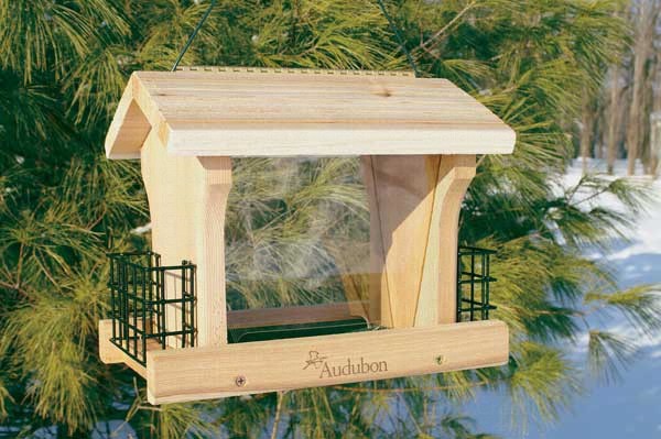 Audubon Large Ranch Feeder W/ 2 Suet Cages 3.5qt Capacity