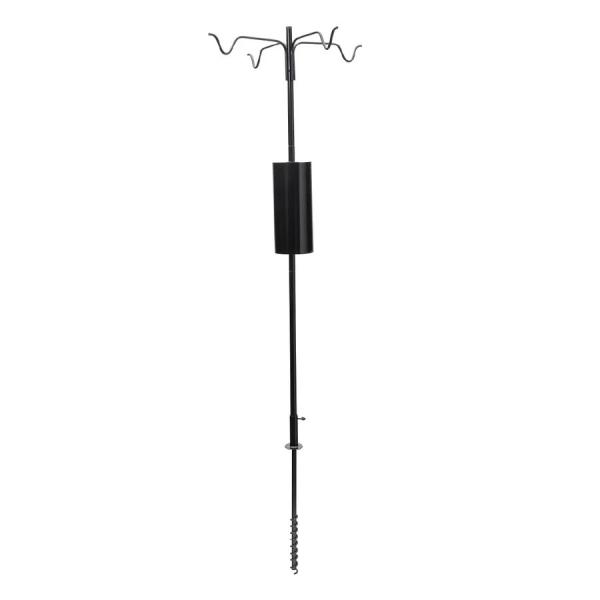 4 Arm Complete Bird Feeder Pole System with Squirrel Baffle 