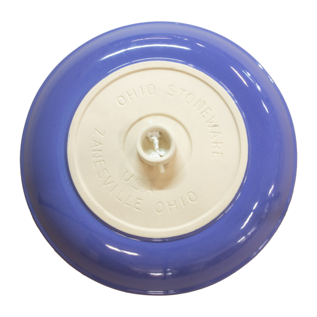 Ohio Stoneware Bird Bath in Summer Blue  2