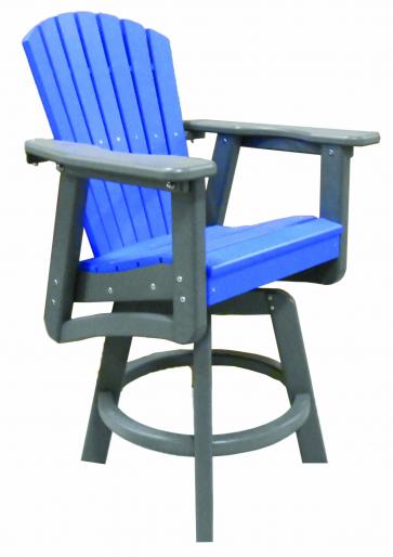 Weather-All Swivel Adirondack Style Counter Height Chair