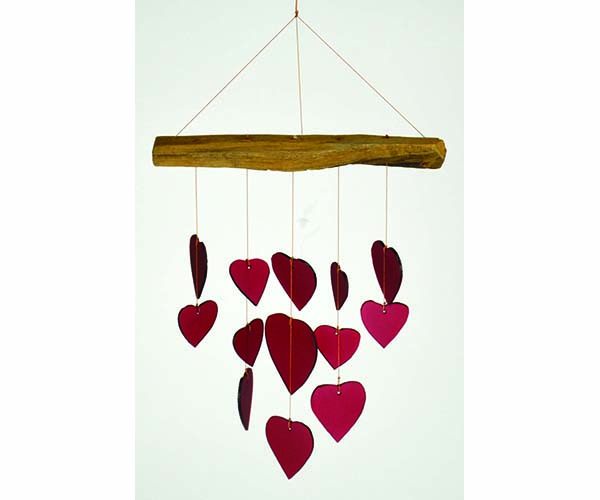 Red Heart Driftwood Chime