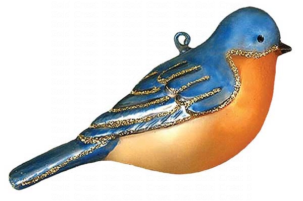 Cobane Handblown Glass Bluebird Ornament