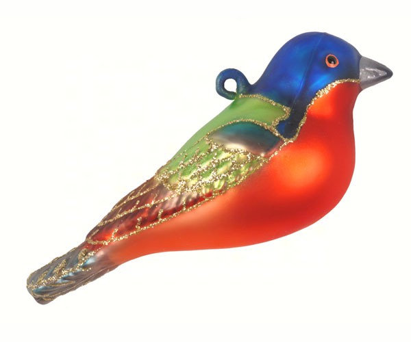  Cobane Handblown Glass Painted Bunting Ornament