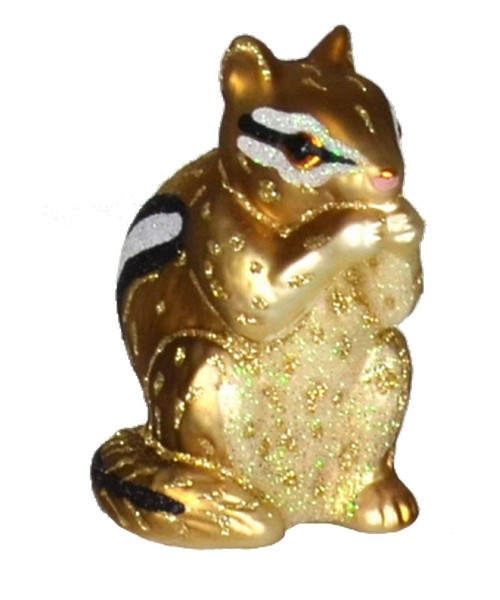  Cobane Chipmunk Glass Ornament