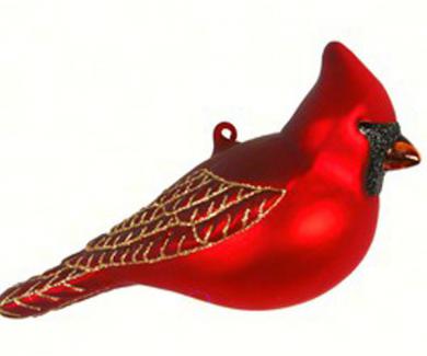  Cobane Handblown Glass Cardinal Ornament
