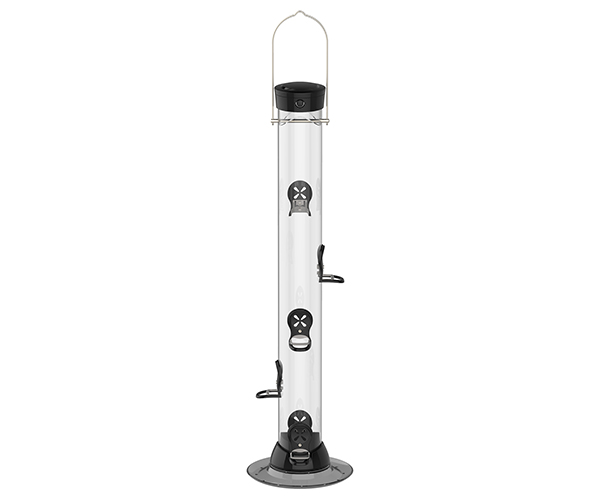 Droll Yankees ONYX  24 in Tube 6 port Nyjer Seed Feeder with Removable Base