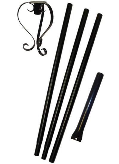80 Heavy Duty 5 Piece Sectional Pole Set With Ornamental Scroll