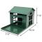 Metal Food Pantry Squirrel Feeder, Green 1