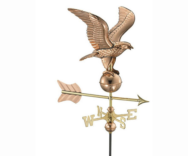 Eagle Polished Copper Garden Weathervane