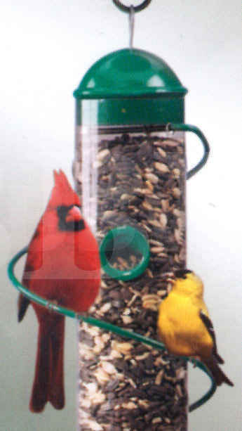 Songbird Essentials 17.5 in. Green Mixed Seed Spiral Feeder