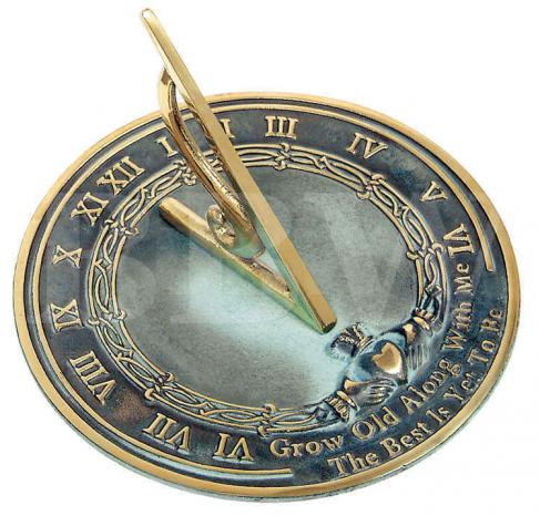 Rome Brass Grow Old With Me Sundial Polished Brass-FREE SHIPPING