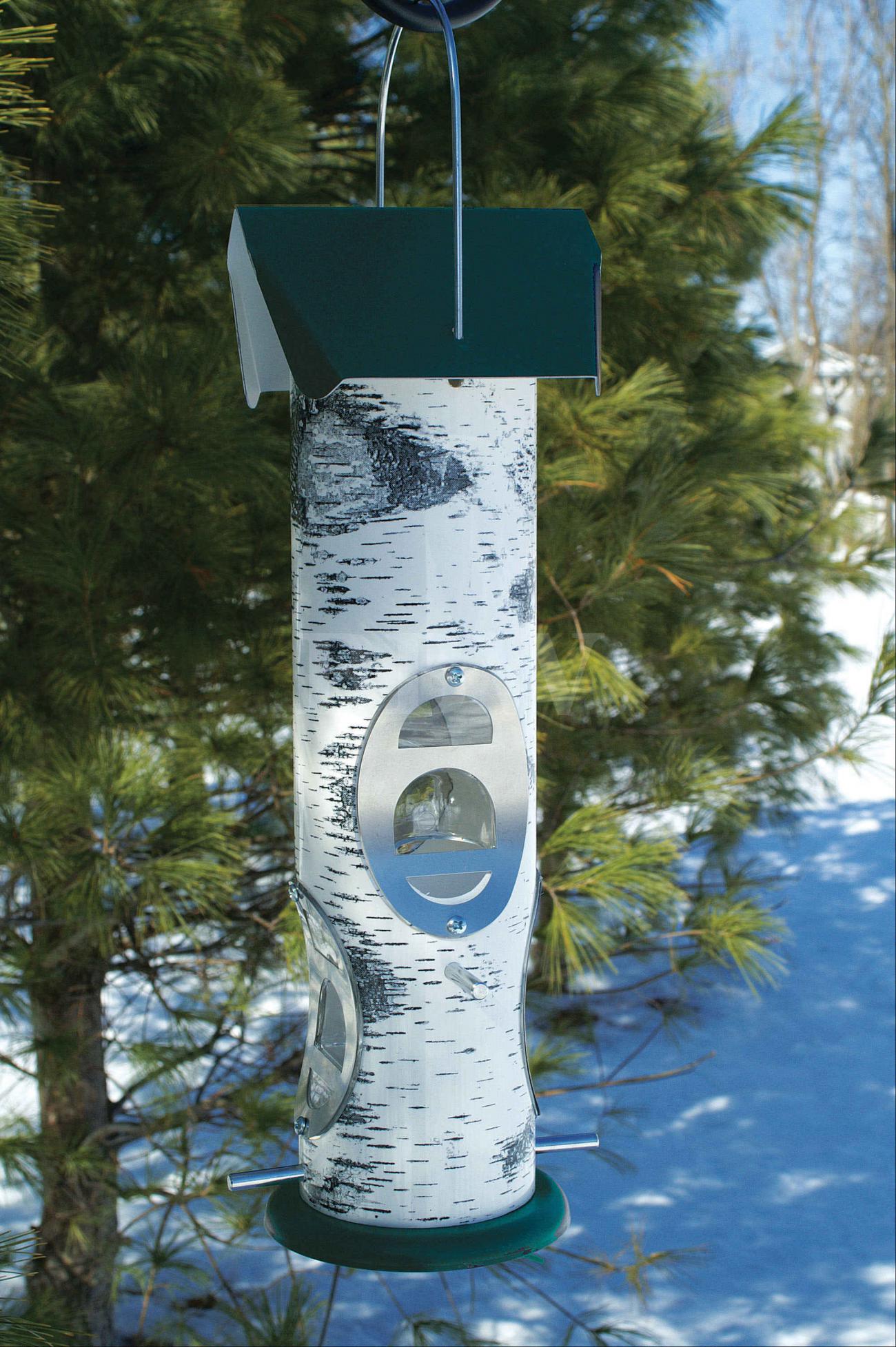 Woodlink Varicraft PVC Birch Log Mixed Seed Feeder 2lb Capacity