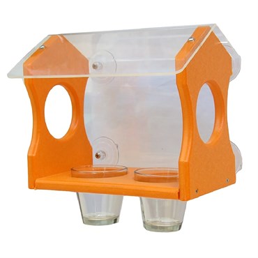 NPU Poly Lumber Oriole Window Feeder with 2 cups