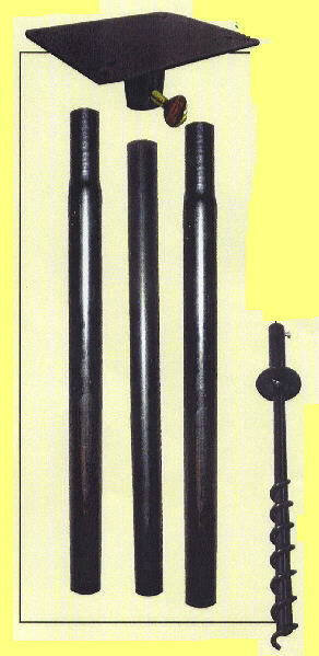 Heavy-Duty 80 Inch Sectional Pole with Flange and Twister Socket