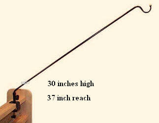 Deck Pole With Clamp On Swivel Bracket With Extended Arm