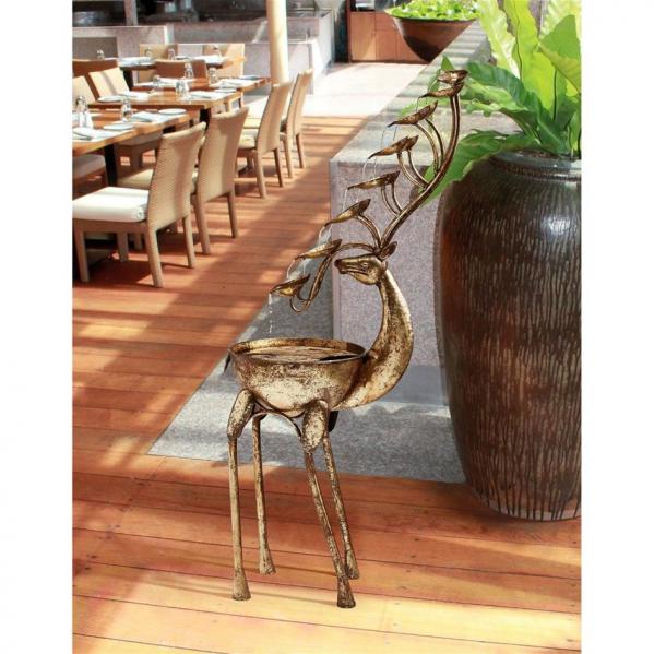 Deer Antler Falls Cascading Metal Fountain