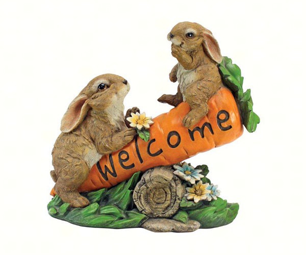 Bunny Bunch Welcome Statue