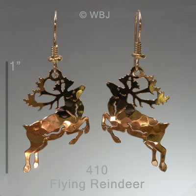 Wild Bryde Flying Reindeer Earrings