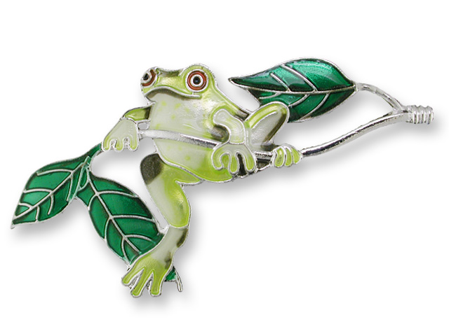 Zarlite Frog On Twig Ultrafine Pin