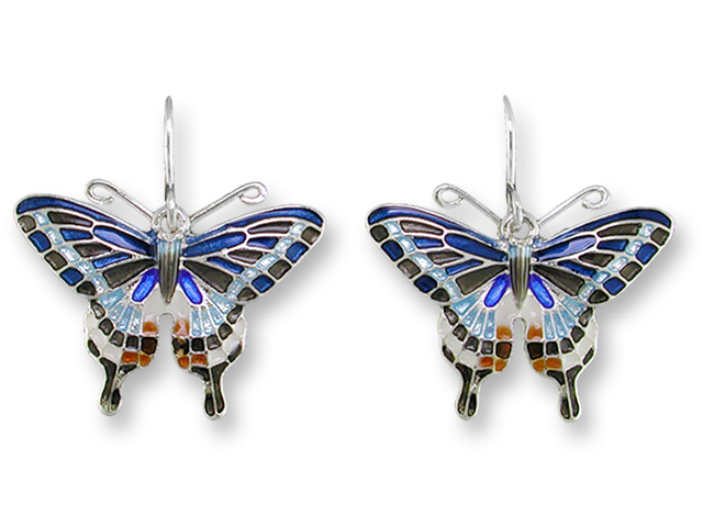 Zarlite Dark Tiger Swallowtail Earrings