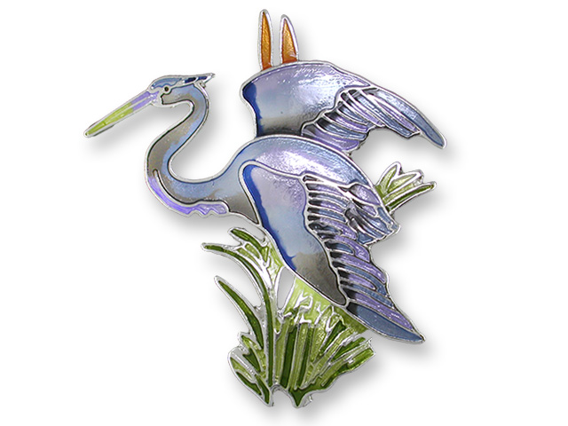 Zarlite Great Blue Heron Pin