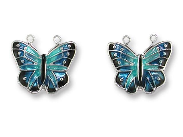 Zarlite Blue Morpho Post Earrings