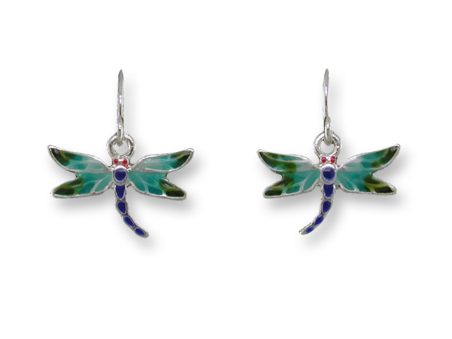 Zarlite Red-Eyed Damselfly Ultrafine Earrings