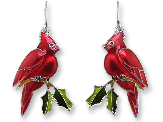 Cardinal Holiday Earrings